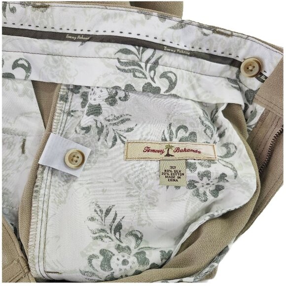Tommy Bahama Cargo Shorts Tan Silk Cotton Blend Casual Pockets Mens Size 32 - Picture 6 of 6